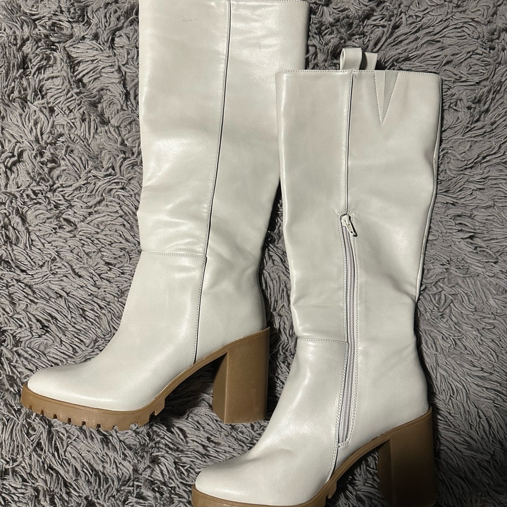 Altar'd State White Heeled Boots